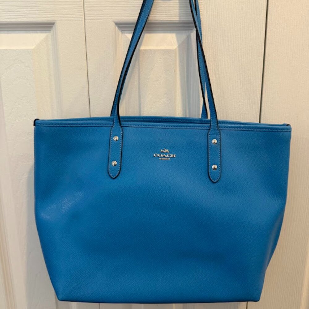 Ocean Blue Coach City Zip Tote